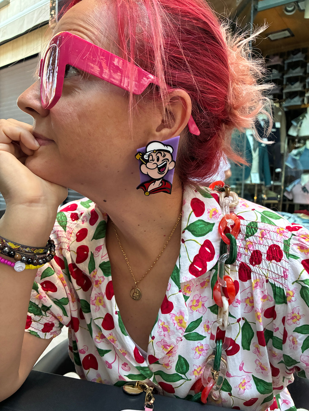 Pendientes Popeye y Olivia