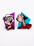 Pendientes Popeye y Olivia