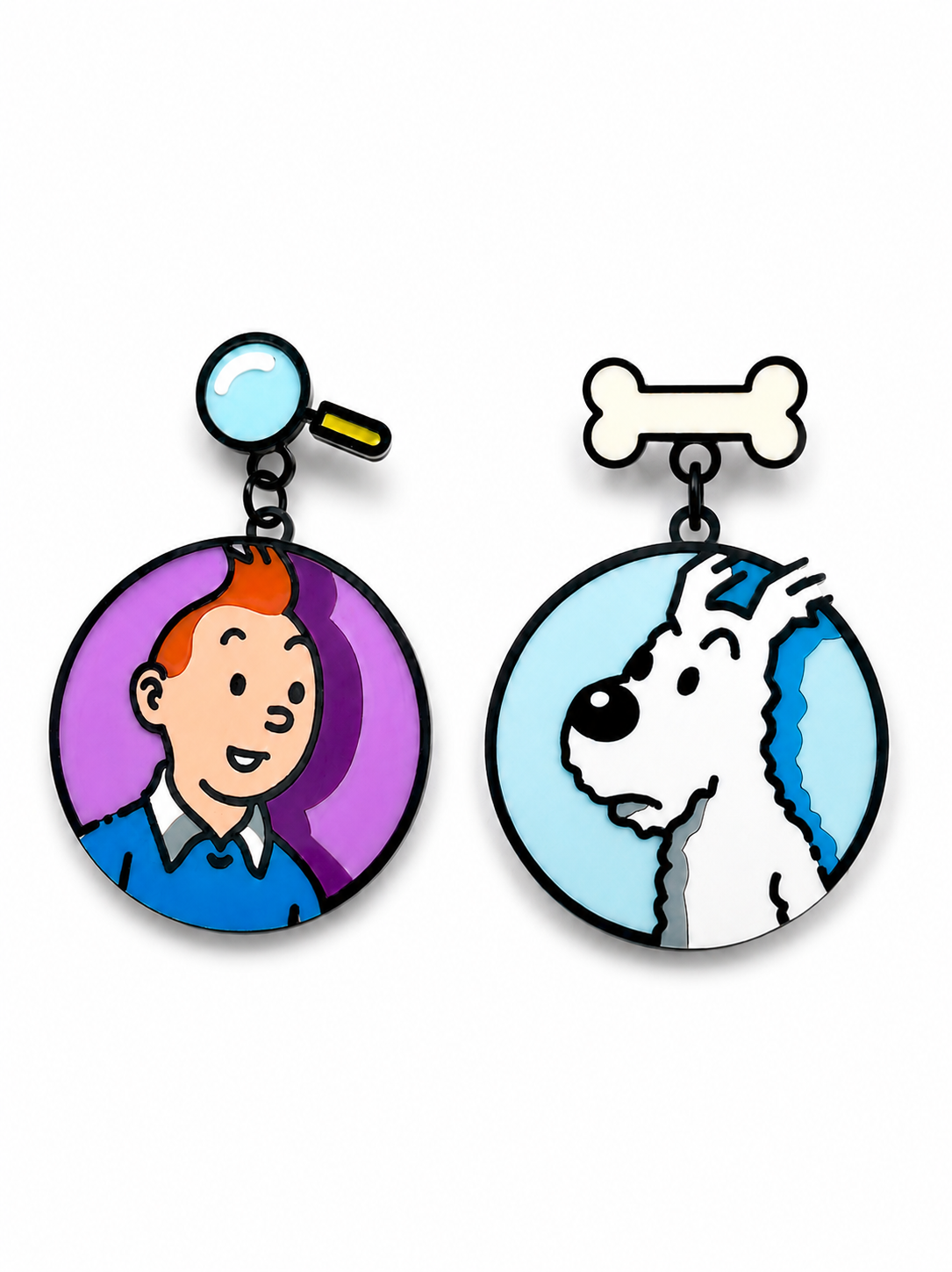 Pendientes Tintín y milú