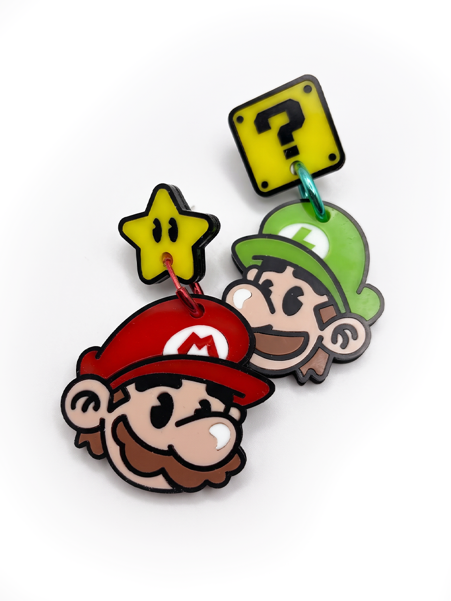 Pendientes Mario y Luigi 🍄