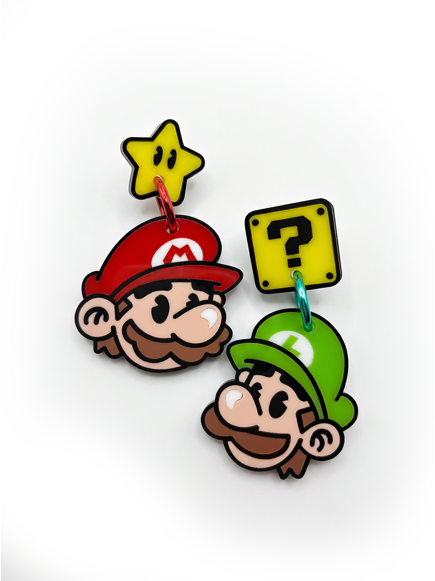 Pendientes Mario y Luigi 🍄